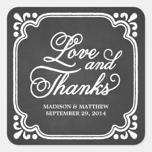 Rustieke Liefde & Bedankt | Etiketten huwelijksgun (Voorkant)