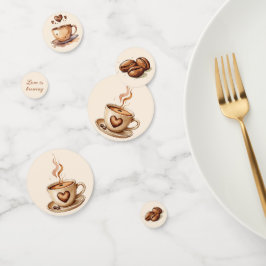 Rustieke Liefde Brouwt Koffie Bruidsdouche Confetti