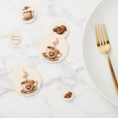 Rustieke Liefde Brouwt Koffie Bruidsdouche Confetti (Groep)