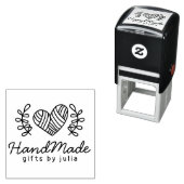 Rustieke Liefde Hart Handgemaakte Logo Zakelijke V Zelfinktende Stempel (In situ)