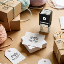 Rustieke Liefde Hart Handgemaakte Logo Zakelijke V