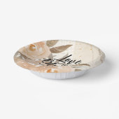 Rustieke liefde in Bloom Perzik Bloemen Papieren Kommen (Gebogen)