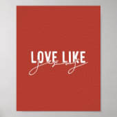 Rustieke liefde zoals Jezus Christelijk Poster (Voorkant)