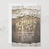 Rustieke Liefdestouw Bruiloft Save The Date (Voorkant)