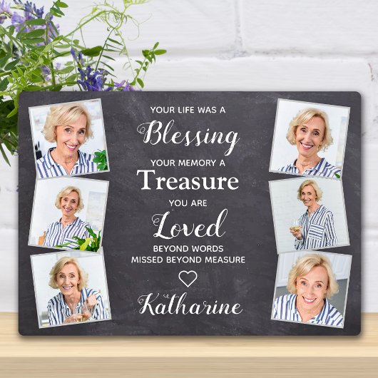 Rustieke Liefdevolle Herinnering Gepersonaliseerde Fotoplaat