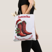 Rustieke lijn dans cowboylaarzen tote bag (Dichtbij)