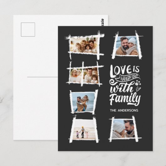 Rustieke Lijsten Wit/Blk Fotocollage ID1015 Briefkaart (Voorkant / Achterkant)