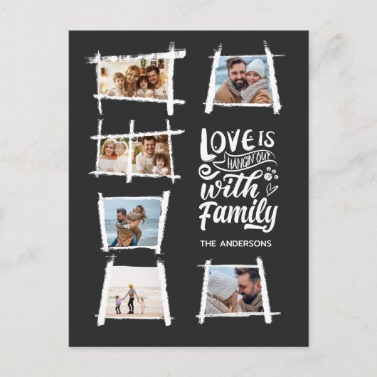 Rustieke Lijsten Wit/Blk Fotocollage ID1015 Briefkaart (Voorkant)