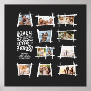 Rustieke Lijsten Wit/Blk Liefde Is Familie ID1015 Poster
