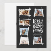 Rustieke Lijsten Wit/Blk Love Is Hangin' ID1015 Feestdagenkaart (Voorkant / Achterkant)