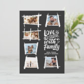 Rustieke Lijsten Wit/Blk Love Is Hangin' ID1015 Feestdagenkaart (Staand voorkant)