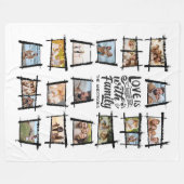 Rustieke Lijsten Zwart/Wht Liefde Is Familie ID101 Fleece Deken (Voorkant (Horizontaal))