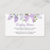 Rustieke Lila Bloemen Display Douche Informatiekaartje (Voorkant)