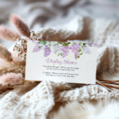 Rustieke Lila Bloemen Display Douche Informatiekaartje