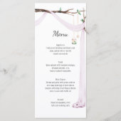 Rustieke Lila Drape Tree Branch Wedding Menu (Voorkant)
