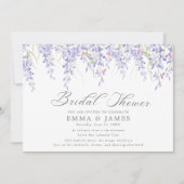 Rustieke Lila Horizontale Bruidsdouche Uitnodiging (Voorkant)