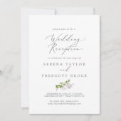 Rustieke lila huwelijksreceptie kaart (Voorkant)