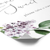 Rustieke Lila Liefde Is Zoete Trouwsaanduiding Poster (Hoek)