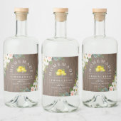 Rustieke Limoncello Houten Plank Drank Label Likeurfles Etiket (Flessen)