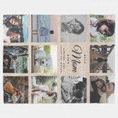 Rustieke Linnen Chic Beste Mama Ooit Schattigee Fo Fleece Deken (Voorkant (Horizontaal))