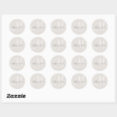 Rustieke Linnen en Witte Monogram Sticker (Vel)