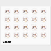 Rustieke Little Boo Halloween Kleding Baby shower Ronde Sticker (Vel)