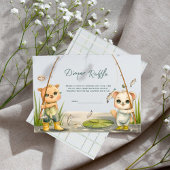 Rustieke Little Fisherman Reel Diaper Raffle Informatiekaartje