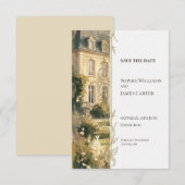 Rustieke locatie save the date kaart (Voorkant / Achterkant)