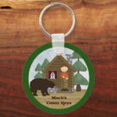 Rustieke Lodge Landhuis Sleutels met Beer Sleutelhanger (Voorkant)