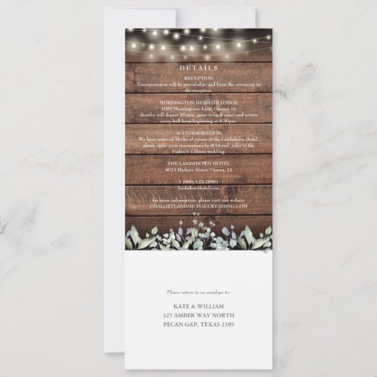 Rustieke Lofwerk Metselwerkpotten All-in-One Trouw Kaart (Achterkant)