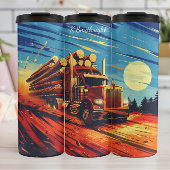 Rustieke Log Truck Snelheidsondergang Thermosbeker
