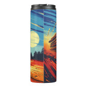 Rustieke Log Truck Snelheidsondergang Thermosbeker (Achterkant)