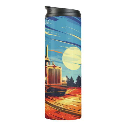 Rustieke Log Truck Snelheidsondergang Thermosbeker (Geroteerd rechts)