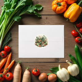 Rustieke lokaal geteelde boeren markt Baby shower Ronde Sticker