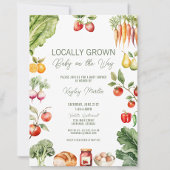 Rustieke lokaal geteelde boerenmarkt Baby shower Kaart