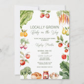 Rustieke lokaal geteelde boerenmarkt Baby shower Kaart (Voorkant)