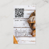 Rustieke Lokale Thuisgemaakte Bakkerij QR-code Visitekaartje (Achterkant)