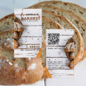 Rustieke Lokale Thuisgemaakte Bakkerij QR-code Visitekaartje