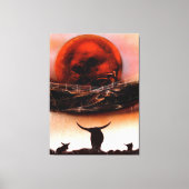 Rustieke Longhorn Ranch Canvas Afdruk (Voorkant)