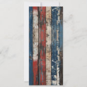 Rustieke Longhorn US vlag 4 juli BBQ Kaart (Achterkant)