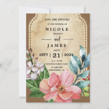 Rustieke look Waterverf Floral