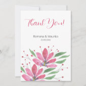 Rustieke Lotus Bloemen Waterverf Kunst Bedankkaart (Voorkant)