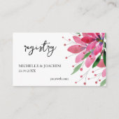 Rustieke Lotus Bloemen Waterverf Kunst Informatiekaartje (Voorkant)