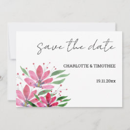 Rustieke Lotus Bloemen Waterverf Kunst Save The Date