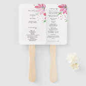 Rustieke Lotus Waterverf Handbeschilderd Programma Handwaaier (Voorkant en achterkant)