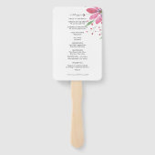 Rustieke Lotus Waterverf Handbeschilderd Programma Handwaaier (Achterkant)