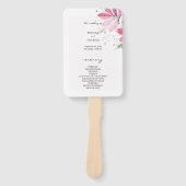 Rustieke Lotus Waterverf Handbeschilderd Programma Handwaaier (Voorkant)