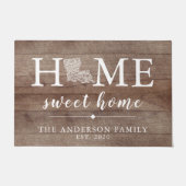 Rustieke LOUISIANA gepersonaliseerde staat Deurmat (Voorkant)