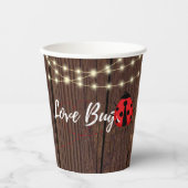 Rustieke Love Bug Baby Shower Papieren Bekers (Voorkant)