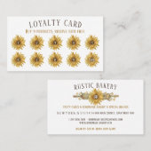 Rustieke Loyalty Houten Deegroller Zonnebloemen Ba Visitekaartje (Voorkant / Achterkant)